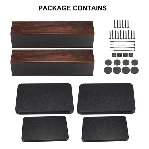 Bois Grain Enceinte Pieds 1 Paire 19.7 pouce 50cm Universel Haut-parleur Théâtre - Photo 7/7