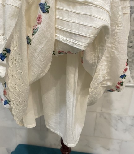NWT Mini Boden 9-10 Y Ivory Tiered Embroidered Fruit Eyelet Dress Girls - Picture 6 of 7