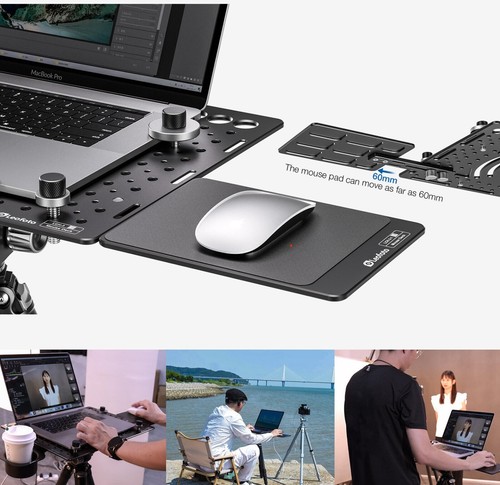 Leofoto LCH-3 Series Ultimate Laptop Tray | 1/4" and 3/8" - Picture 8 of 21
