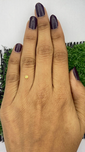 Fancy Natural Diamond 0.14tcw Yellow Round Tambulicut For Gift - Picture 9 of 15