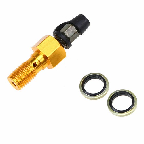 Banjo Bolt Bleeder Motorcycle Brake Caliper Single Alloy Bleed Screw M10x1.25mm - Picture 1 of 10