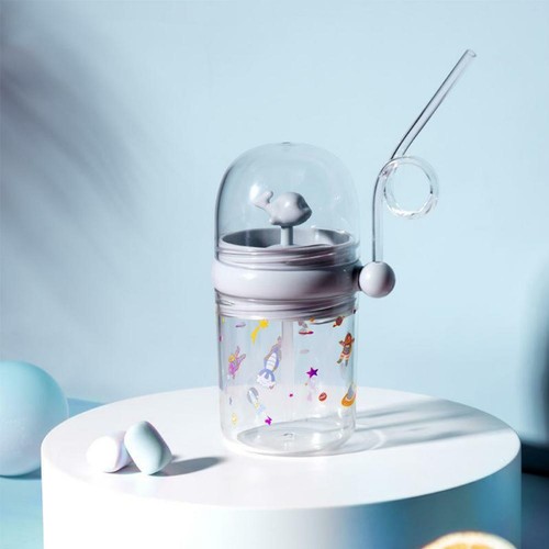 Botella de alimentación divertida de dibujos animados con spray de agua de ballena 260 ml para niños - Imagen 6 de 17