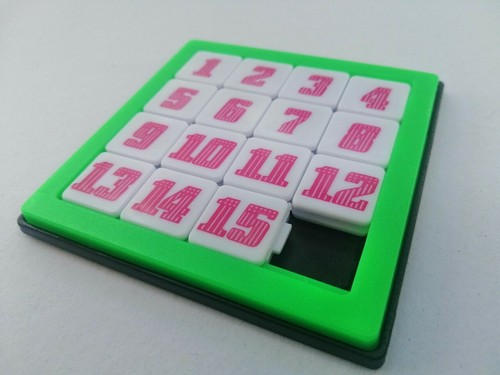 Vintage Toys Sliding Block Tile Puzzle Number 1-15 IQ Tester Brain Kids Games x4 - Picture 5 of 7