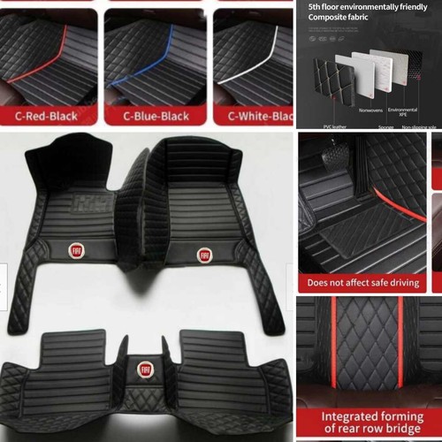 Fit For Fiat 500 500X 500L Car Floor Mat Custom Carpet All Weather Handmade Rugs - Imagen 4 de 42