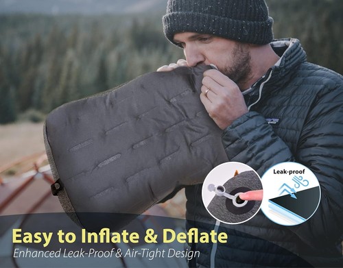 TREKOLOGY Camping Pillow Aluft Pro, Beach Pillow, Large Inflatable Camping Pillo - Picture 4 of 8