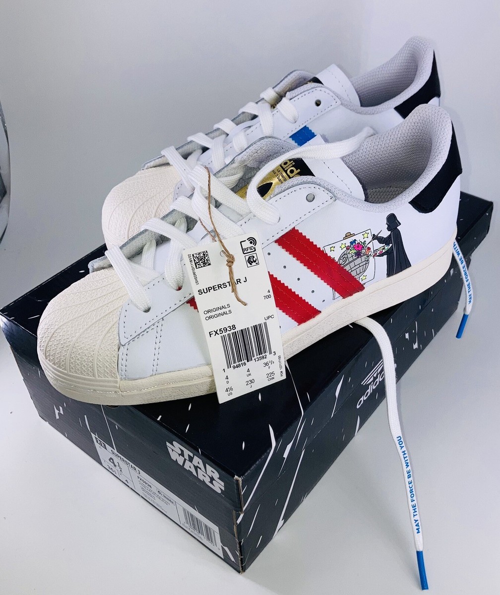 NEW Adidas Superstar Disney Star Wars Children Size 4.5 Shoes Yoda Vader  FX5938 | eBay