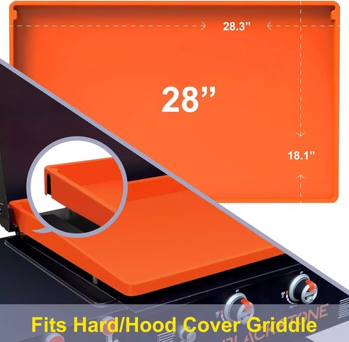 Griddle Cover Mat 28"Upgraded Grill Silicone Full-Edge Protection Heavy Case - Picture 7 of 9