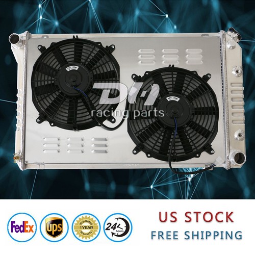 28''W 3Core Alum Radiator Shroud Fan Fit 1973-90 Chevy C/K10 20 30 GMC 5.0L 7.4L - Picture 2 of 6