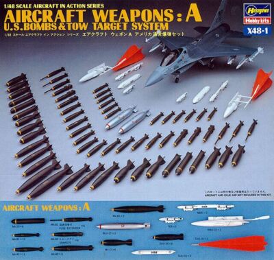 Hasegawa 36001 Weapons Set A Bombs & Targets for 1/48 Scale Model Kits