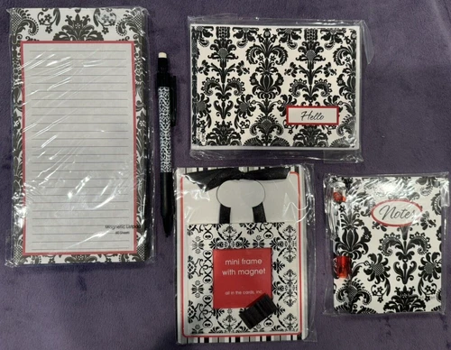 Studio 18-Mini Pad & Pen-Note Cards-Magnet Note Pad/Pen-Mini Frm w Magnet Fleur