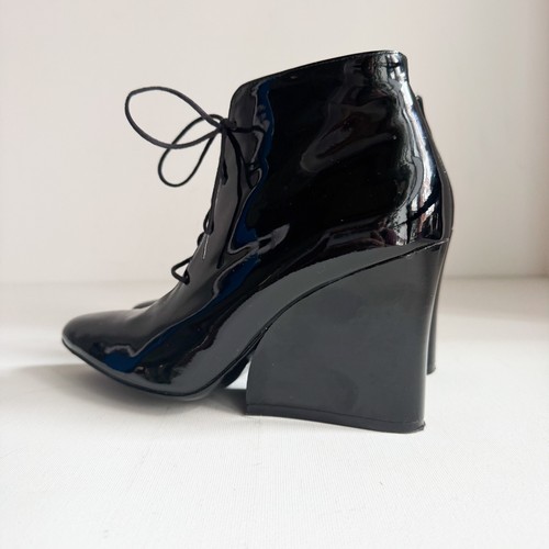 Botines Robert Clergerie charol negro con cordones 7 - Imagen 2 de 8