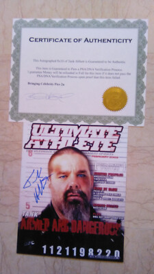 PHOTO UFC 26X21 SIGNED TANK ABBOTT WITH CERTIFICAT D