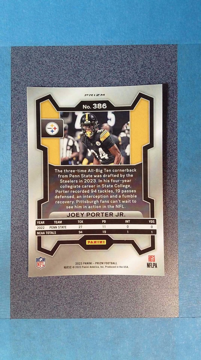 CT16) 2023 Prizm JOEY PORTER JR RC #386 Silver Pittsburgh
