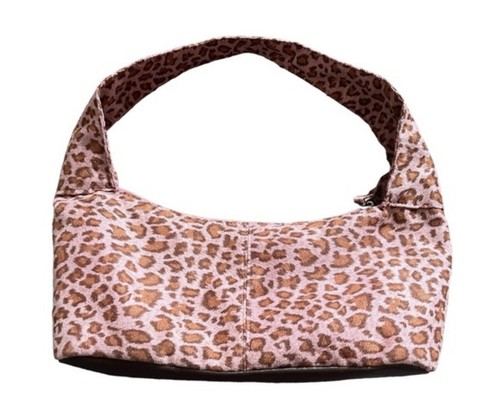 Neiman Marcus Vintage Pink Leopard Print Handbag  Soft Brushed - Picture 1 of 5