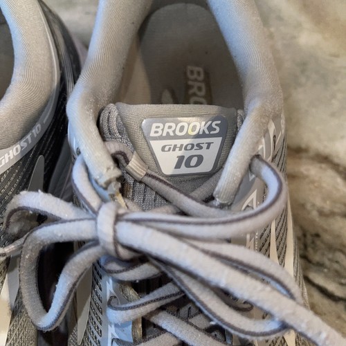 BROOKS GHOST 10 gray mesh Athletic running sneakers 1202461B144 women's size 7 - Picture 5 of 9