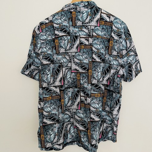 Mambo Shirt Size Large Hawaiian Button Up Hang Ten Smart Arts Surfboard Print - Picture 8 of 10