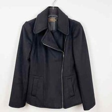 Reiss Moto Wool Cashmere Blend Zip Up Jacket Coat