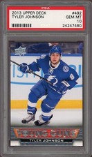 2013-14 Upper Deck Young Guns #492 Tyler Johnson PSA 10 Tampa Bay Lightning