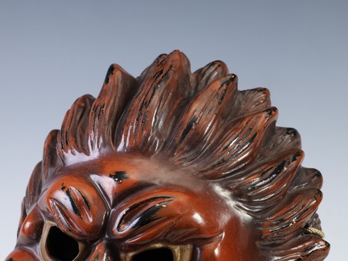 Old Vintage Ceramic Buddhism Mask Plaque -Basarah Warrior- Showa Product Tsushim - Picture 8 of 17