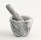 White Marble Mortar And Pestle Handmade Home Kitchen 10X10Cm