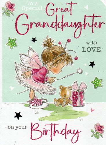 GREAT GRANDDAUGHTER BIRTHDAY CARD ~ QUALITY CARD FUN DESIGN BY JONNY JAVELIN UK - 第 1/2 張圖片