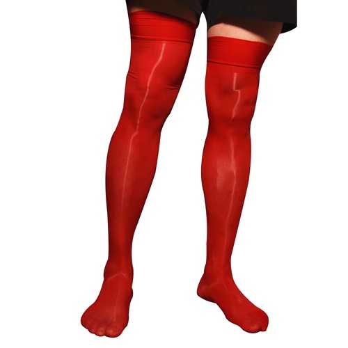 Calze Uomo Cosplay Calzini Alti Elasticizzati Lingerie Crossdressing Collant - Foto 10 di 104
