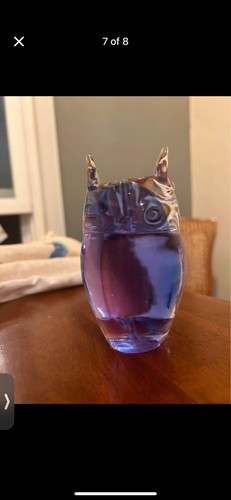 Murano Neodymium Glass Owl By v. Nason - Picture 6 of 6