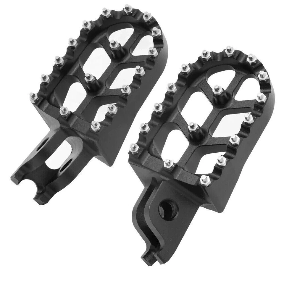 Pedales estriberas negras para HONDA CR125 CR250 CRF150R CRF450X KX450F Foto 2 de 4