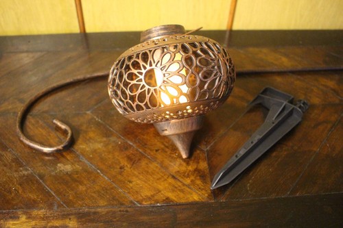 Smart solar Flaming lantern Flamboyante garden light metal pendant light 15x92 - Picture 5 of 6