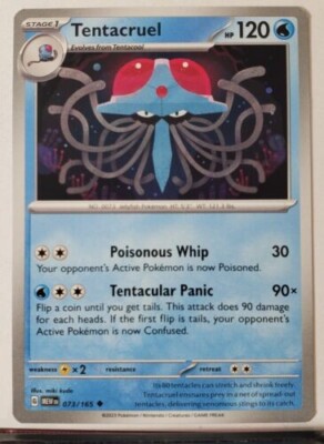 Tentacruel Pokemon TCG Card 073/165 | eBay Tentacruel Pokemon TCG Card 073/165 | eBay