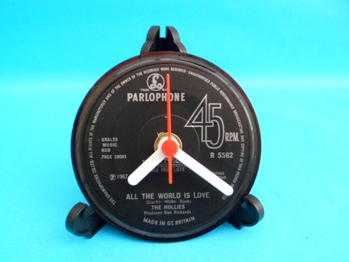 Vinyl Record CLOCKS Side Table Desk Top Upcycled Vinyl Record Hit Singles LIST H - Picture 147 of 304