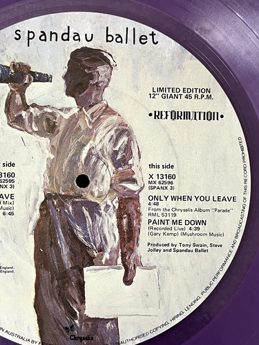 SPANDAU BALLET ONLY WHEN YOU LEAVE LTD. ED. PURPLE 12" EXTENDED VERSION - Picture 2 of 3