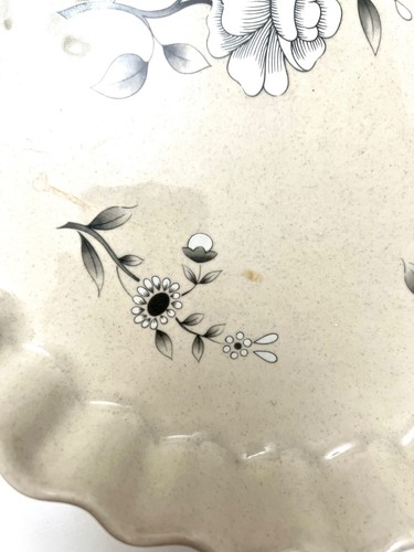 Southhampton Steinzeug runde Quiche Backschale gerahmter Rand Blumenmuster Japan 10" - Bild 2 von 9