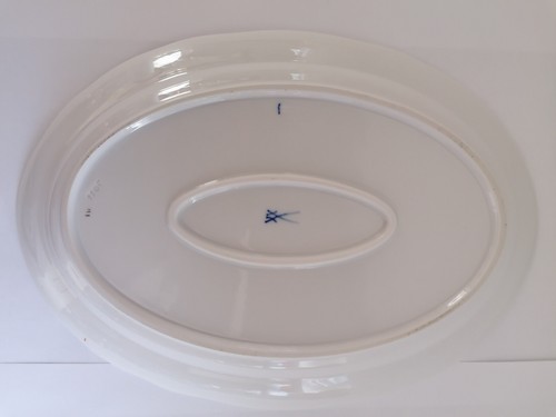 Meissen Porzellan Tablett oval Weinlaub Dekor, 26,5 cm, 2. Wahl, C57.5 - Bild 5 von 5