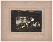 Pub interior with staff & dog, Windsor, Berkshire, c1920s, Old Photo
