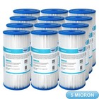 12 Pack 10" x 4.5" 5 Micron Pleated Sediment Water Filter Big Blue Whole House