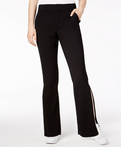 BAR III CHIC ZIPPERED LEG FITTED STRAIGHT PANTS Sz 10 NWT $ 60 - Picture 2 of 2