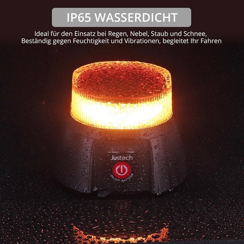 LED Rundumleuchte 12/24V Magnet Akku Warnleuchte Rundumlicht Rundumkennleuchte - Bild 5 von 12