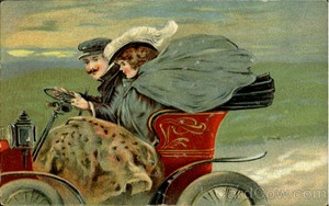 Romance-Auto-Cars-Antique-Postcard-Vintage-Post-Card