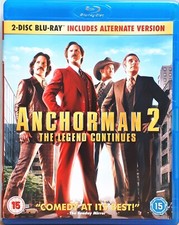 ANCHORMAN 2: THE LEGEND CONTINUES   BLU RAY   WILL FERRELL / STEVE CARELL