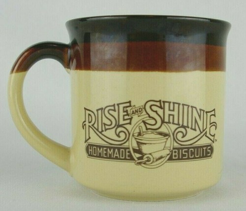 Vintage Hardee's Rise And Shine Homemade Biscuits Coffee Cup Mugs 1986 80's - Picture 2 of 12