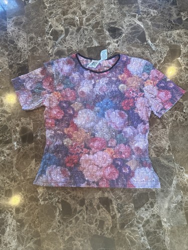 Vintage Y2K Fairy Grunge Colorful Boho Top Size S baby tee skater Kawaii 90s 00s - Picture 7 of 16