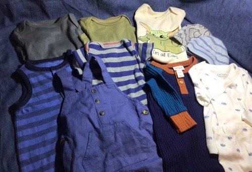 Boy’s Clothing Lot Size 0-3M 11 Pieces NWOT Carters Cat & Jack Gerber Star Wars - Picture 6 of 6