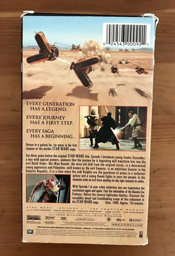 Star Wars I VHS The Phantom Menace Liam Neeson 1999 George Lucas - Picture 4 of 4