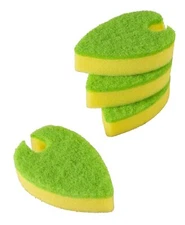 Quick Dry Dishwashing Sponge 4 Count Green/Yellow