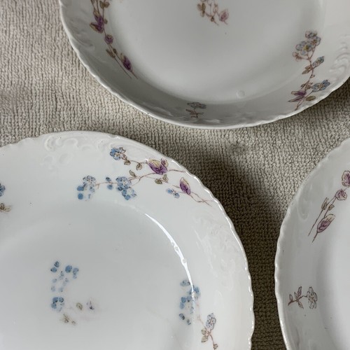 Vintage Antique Set CH Field Haviland Limoges Floral FRUIT BOWLS SFH GDM France - Picture 4 of 9