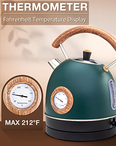 Hot Water Kettle Electric 1500w Electric Tea Kettles Boiler With Thermometer Sta image