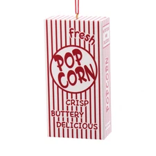 Kurt Adler Popcorn Box Christmas Ornament