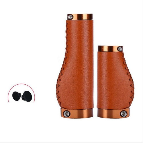 PU-Leder Fahrradgriffe Anti-Rutsch Lock Lenkergriffe Fahrrad Lenker Griffe MTB - Bild 6 von 13