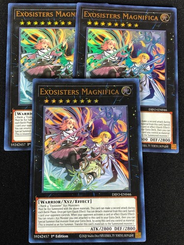 YUGIOH EXOSISTERS MAGNIFICA DIFO-EN046 1ST ULTRA X3 (NM) - Picture 1 of 1